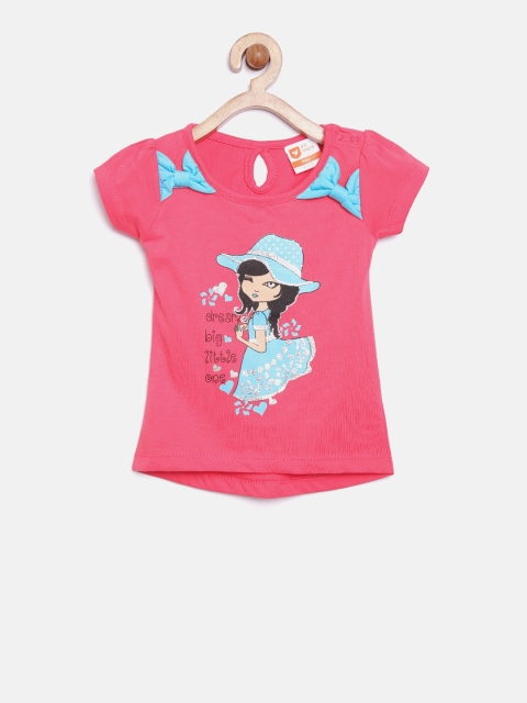 

612 league Infant Girls Pink Printed Top
