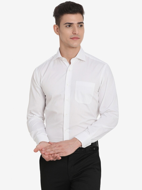 

JADE BLUE Men White Custom Casual Shirt