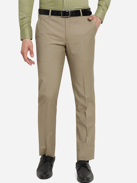 

Greenfibre Men Beige Slim Fit Trousers