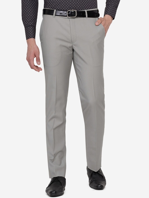 

Greenfibre Men Grey Slim Fit Trousers