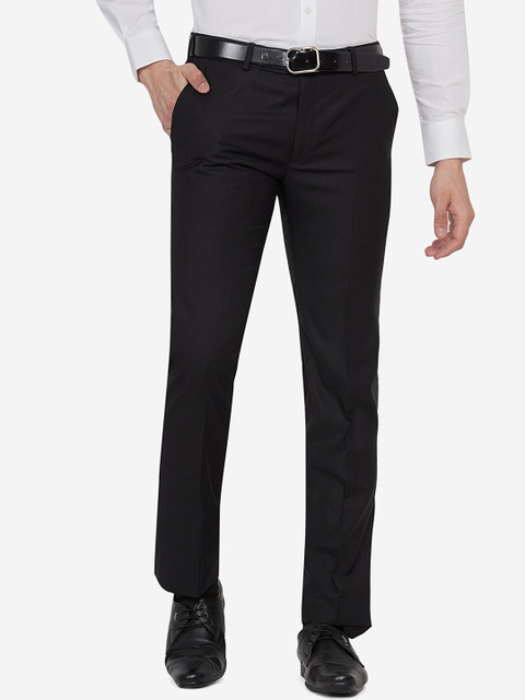 

Greenfibre Men Black Slim Fit Trousers