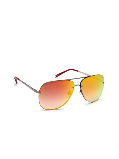 

Tommy Hilfiger Men Mirrored Aviator Sunglasses 7877, Orange