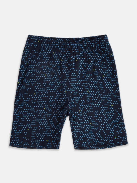 

Pantaloons Junior Girls Navy Blue abstract Printed Shorts
