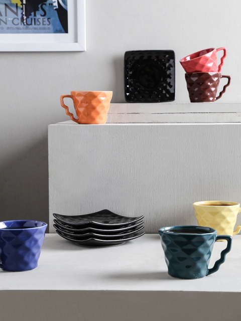 

Unravel India Textured Ceramic Tea Set, Multi