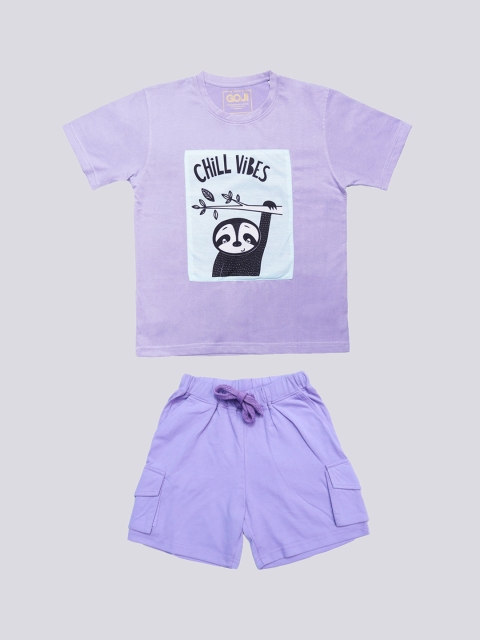 

GOJI Kids Purple Printed Night suit