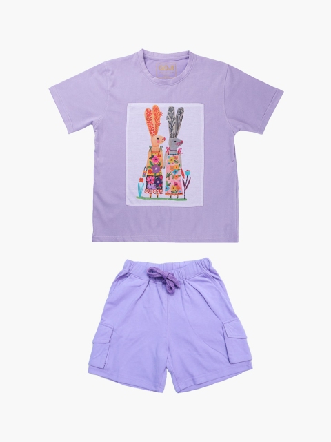 

GOJI Kids Purple Printed Night suit
