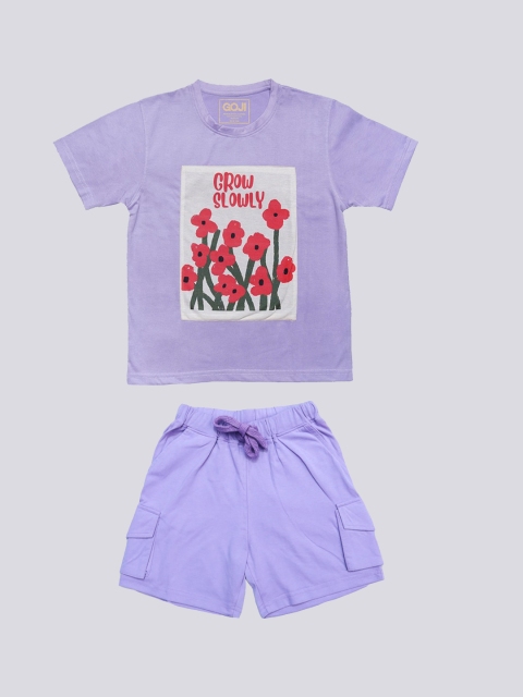 

GOJI Kids Purple Printed Night suit