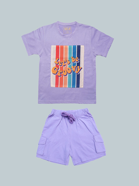 

GOJI Kids Purple Printed Night suit