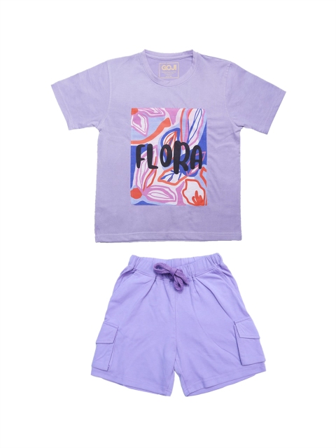 

GOJI Kids Purple Printed Night suit