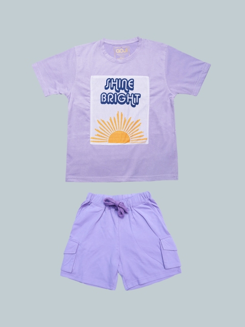 

GOJI Kids Purple Printed Night suit