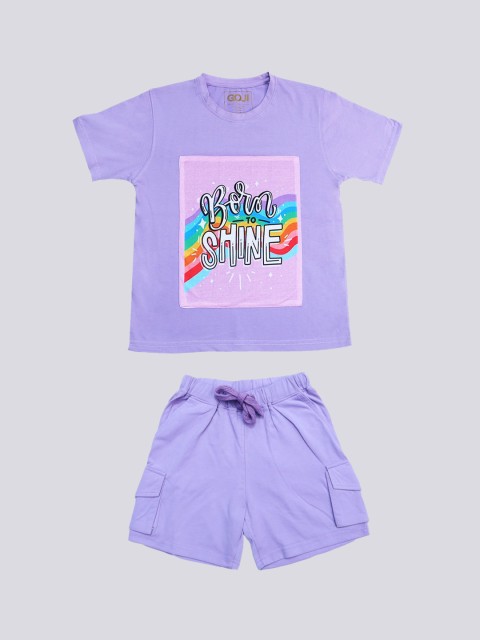 

GOJI Kids Purple & Red Printed Night suit
