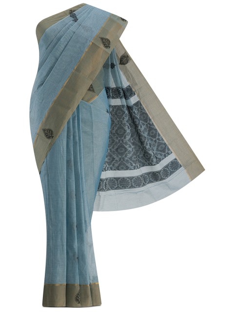 

Nalli Next Blue & Black Woven Design Pure Cotton Saree