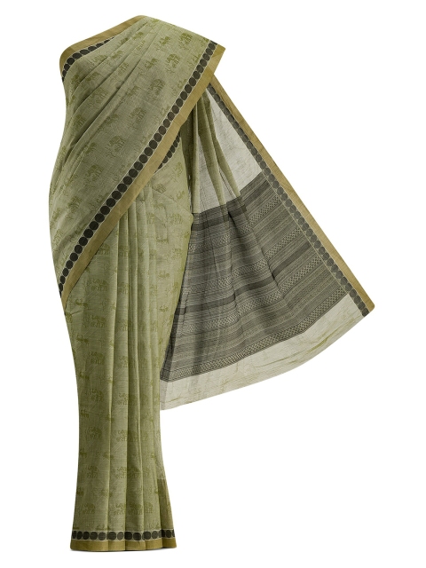 

Nalli Next Green Woven Design Pure Cotton Saree