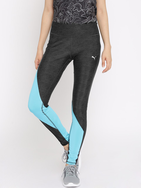 

Puma Charcoal Grey & Blue Explosive Colourblocked Tights