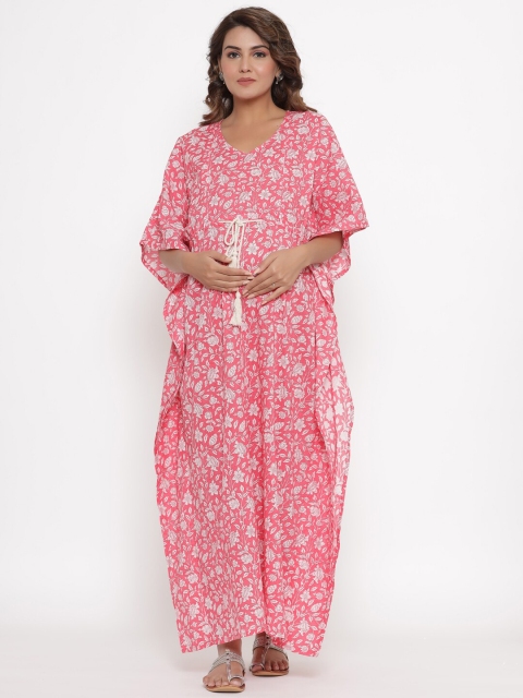 

Ikk Kudi by Seerat Pink Printed Maxi Nightdress