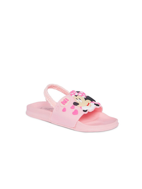 

Pantaloons Junior Girls Pink & White Printed Slip-On