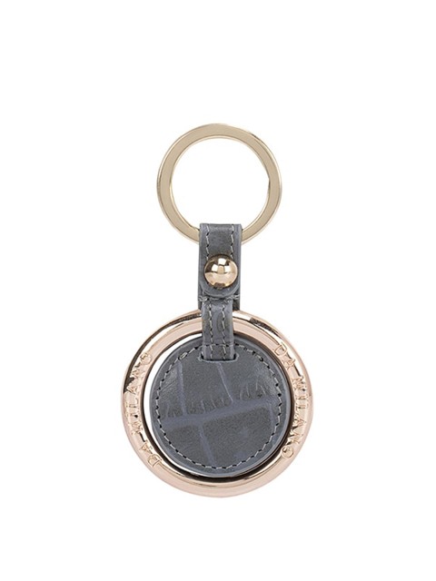

Da Milano Charcoal Grey Leather Keychain