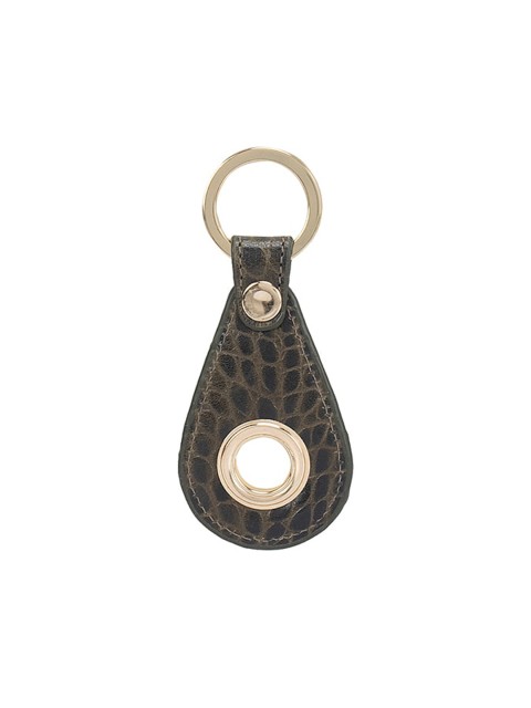 

Da Milano Green Textured Genuine Leather Key Chain