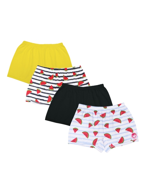 DChica Girls Pack Of 4 Cotton Boxer Style Briefs, Multi