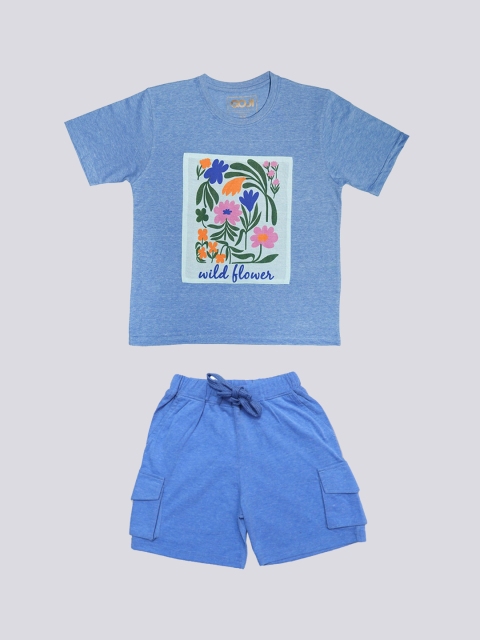 

GOJI Kids Blue Printed Night suit