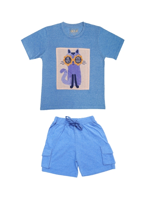 

GOJI Kids Blue Printed Night suit