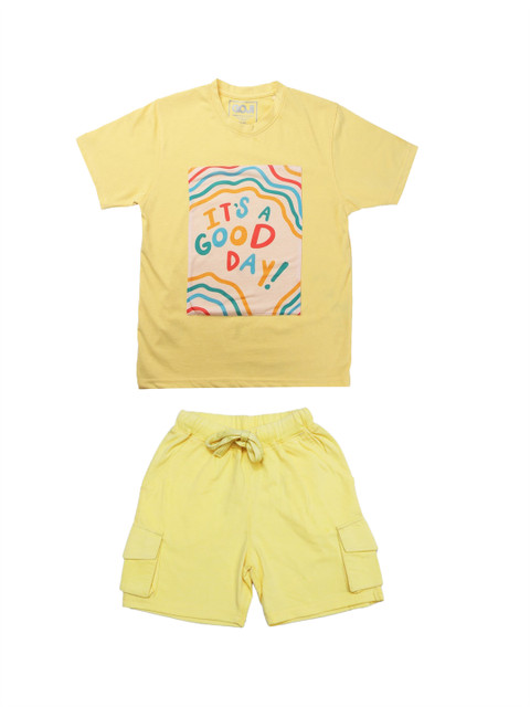 

GOJI Kids Yellow Printed Night suit