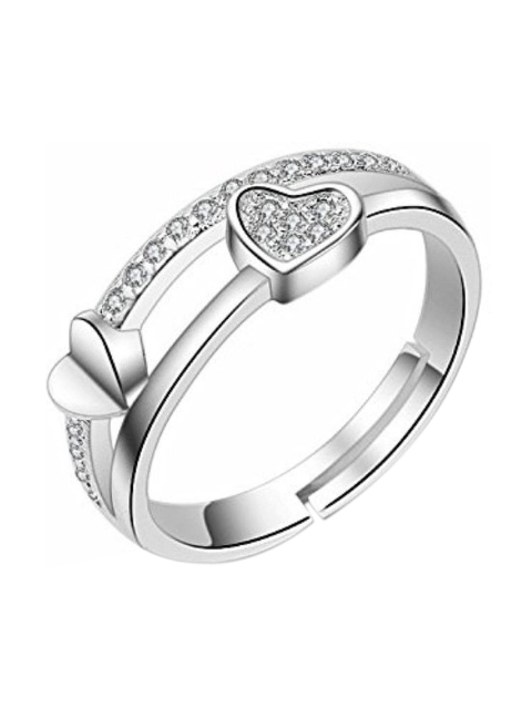 

Sarvda Siver-Plated Heart Finger Ring, Silver