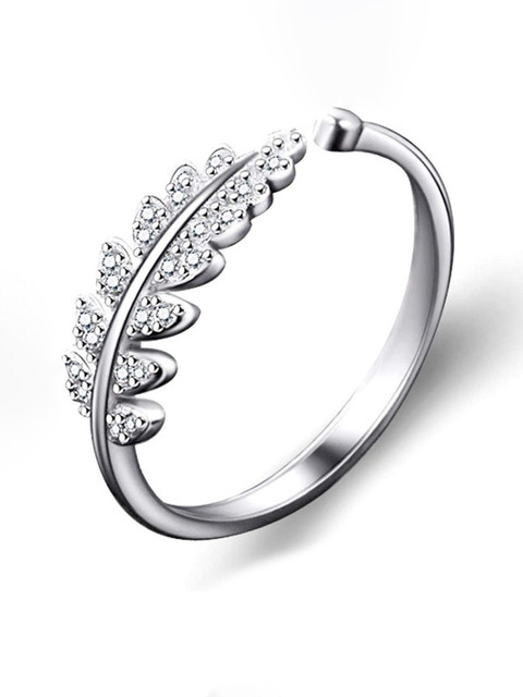 

Sarvda Silver-Plated Leaf Ring