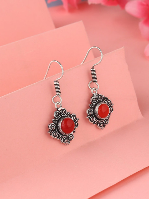 

kashwini Red Contemporary Drop Earrings