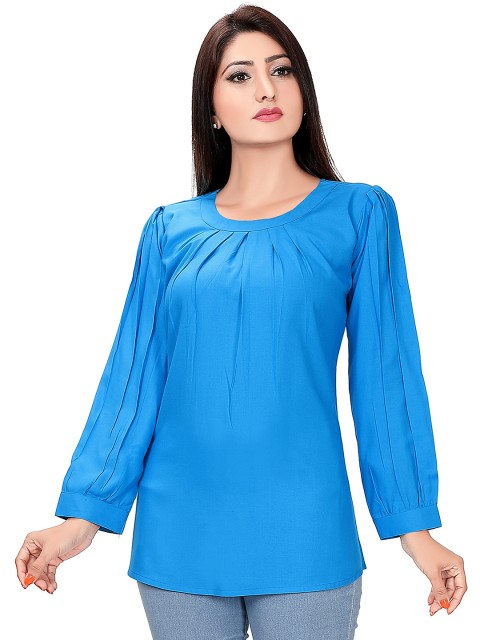 

Ayukti Turquoise Blue Sheer Tunic
