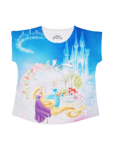 

Disney by Wear Your Mind Girls Blue & White Printed Top