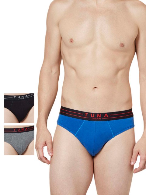 

Tuna London Pack of 3 Briefs BTM44MERBLBLU, Blue