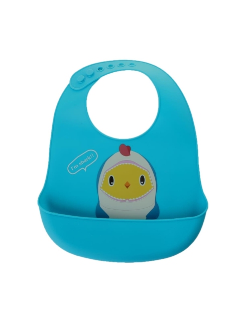

GUCHIGU Infant Blue Printed Silicone Bib