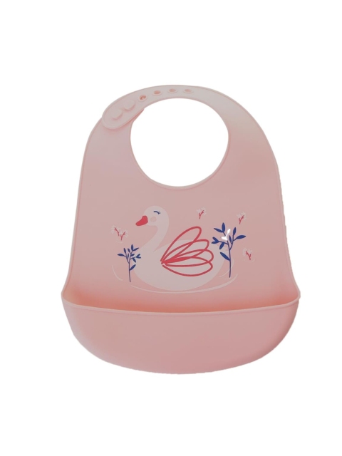 

GUCHIGU Infant Pink Printed Waterproof Baby Bibs