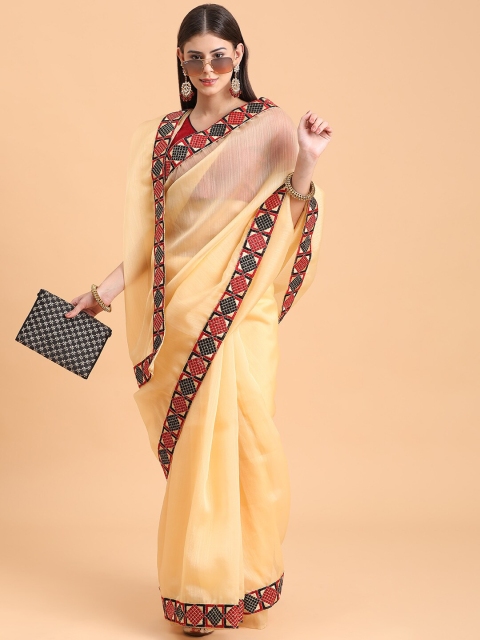 

Sangria Women Cream Sarees