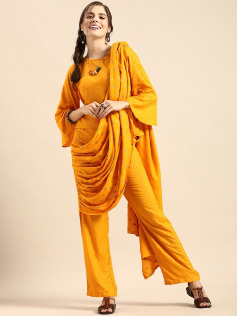 

Sangria Women Yellow Sarees