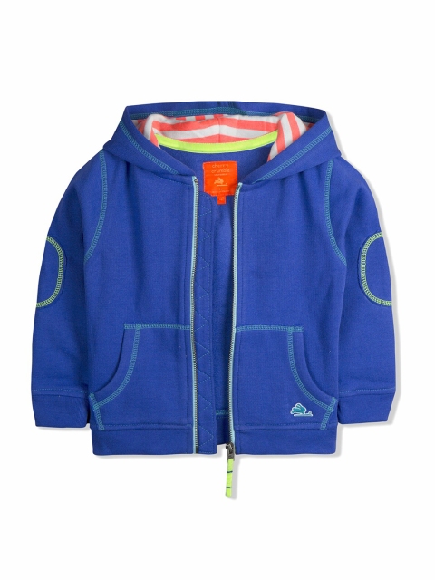 

Cherry Crumble Kids Blue Solid Chain Stitch Sweatshirt