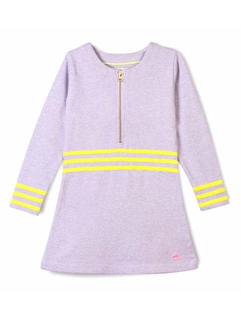 

Cherry Crumble Purple & Lavender Striped A-Line Dress