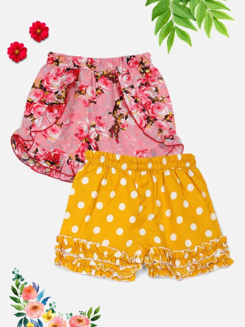 

Cutiekins Girls Pink Floral Printed Shorts