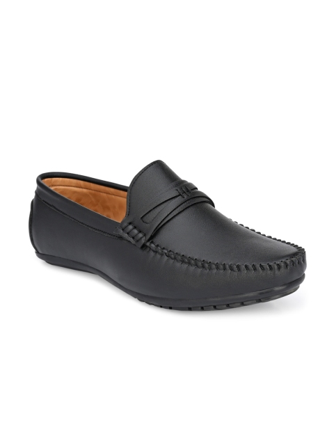 

VIV Men Black Solid Slip-On Loafers