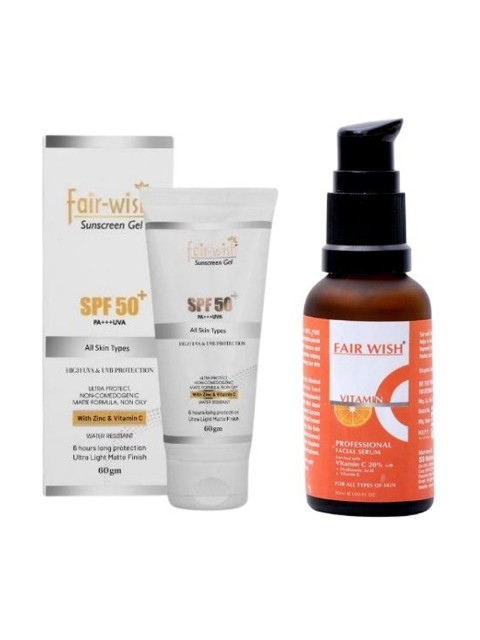 

Fair Wish Set Of 2 Orange Face Serum and Gel