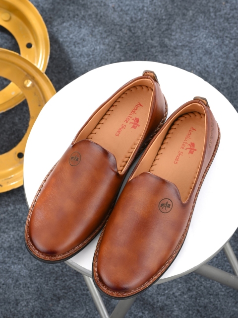 

Absolutee Shoes Men Tan Brown Solid Loafers