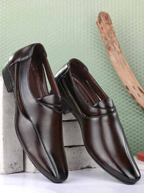 

Absolutee Shoes Men Brown Slip-On Sneakers