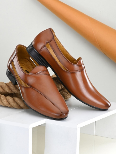 

Absolutee Shoes Men Tan Colourblocked Slip-On Sneakers