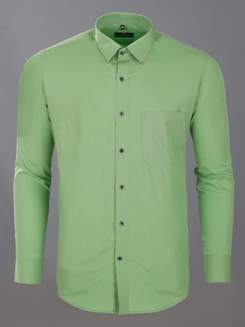 

FRENCH CROWN Men Green Standard Formal Shirt