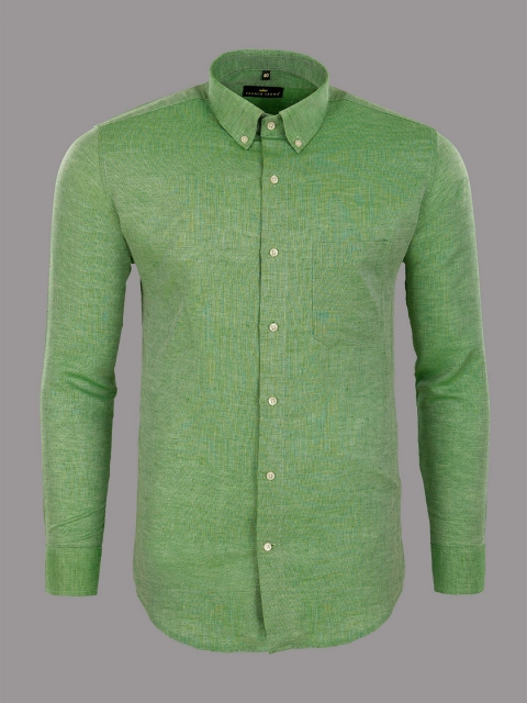 

FRENCH CROWN Men Green Standard Formal Shirt