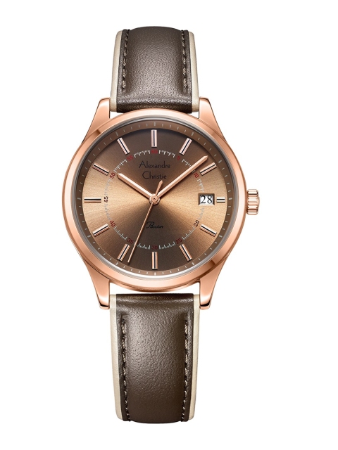 

Alexandre Christie Women Brown Dial & Brown Leather Straps Analogue Watch 2973BDLRGBO