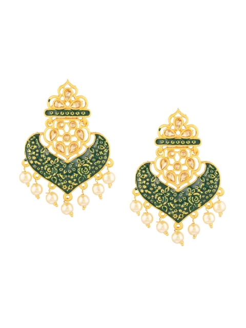 

Efulgenz Green Floral Studs Earrings