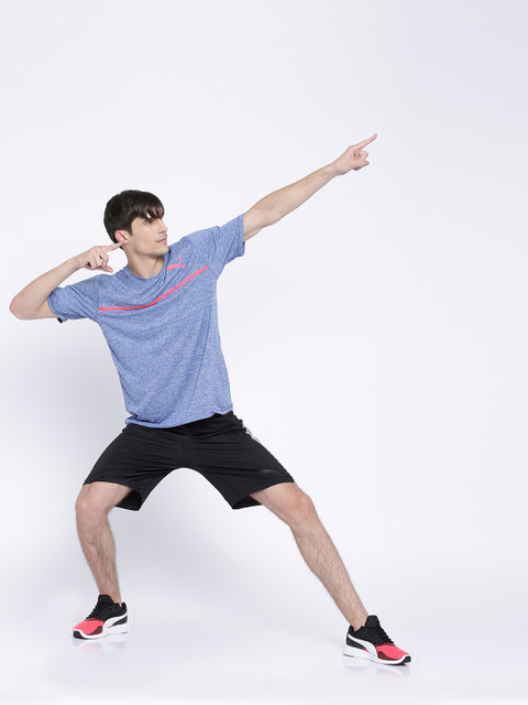 

Puma Men Black Bonded Tech Sports Shorts
