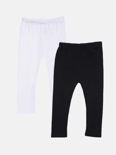 

Kryptic Infant Pack Of 2 Solid Ankle Length Pure Cotton Leggings, White